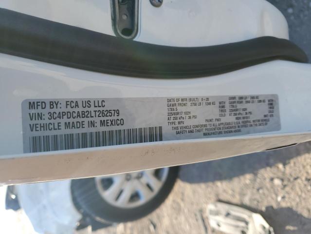3C4PDCAB2LT262579 Dodge JOURNEY SE