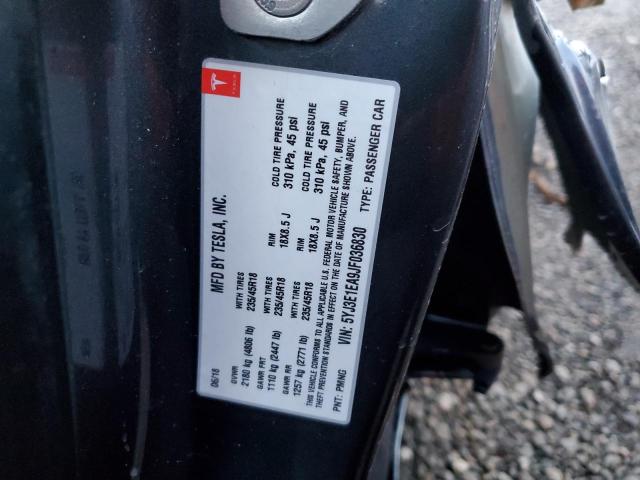 5YJ3E1EA9JF036830 Tesla MODEL 3