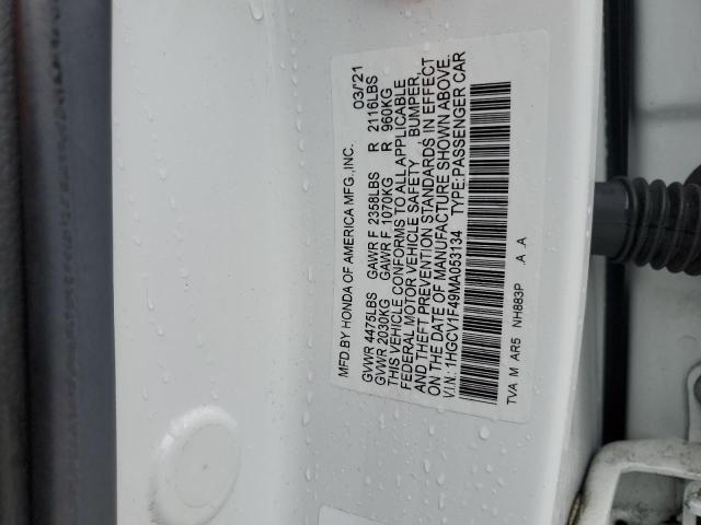 1HGCV1F49MA053134 Honda Accord Sport Se