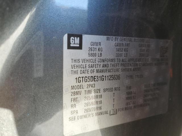 1GTG5DE31G1125636 GMC CANYON SLT