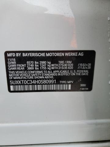 5UXKT0C34H0S80991 BMW X5 Xdr40e