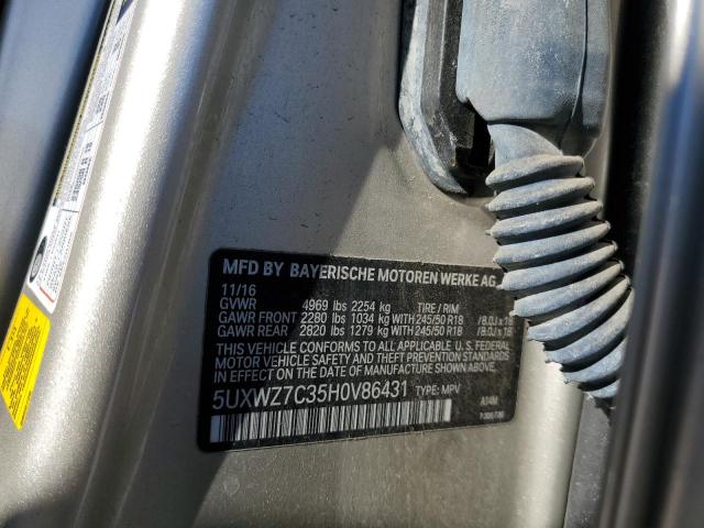 5UXWZ7C35H0V86431 BMW X3 Sdrive28i