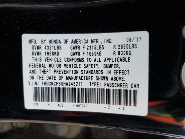 1HGCR2F50HA248211 Honda Accord Sport