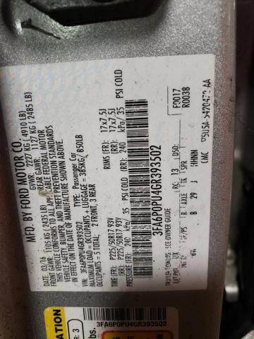 3FA6P0PU4GR393502 Ford Fusion Se Phev