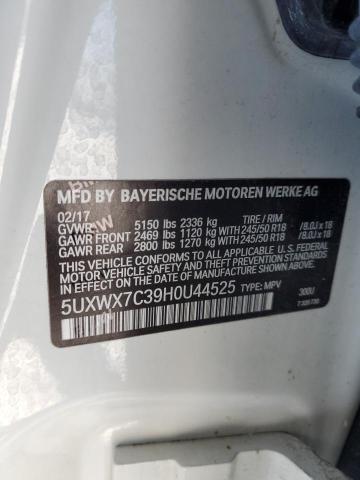 5UXWX7C39H0U44525 BMW X3 Xdrive35i