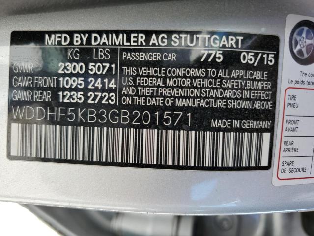 WDDHF5KB3GB201571 Mercedes-Benz E 350