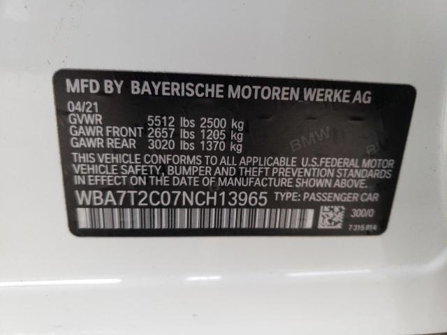 WBA7T2C07NCH13965 BMW 740 I