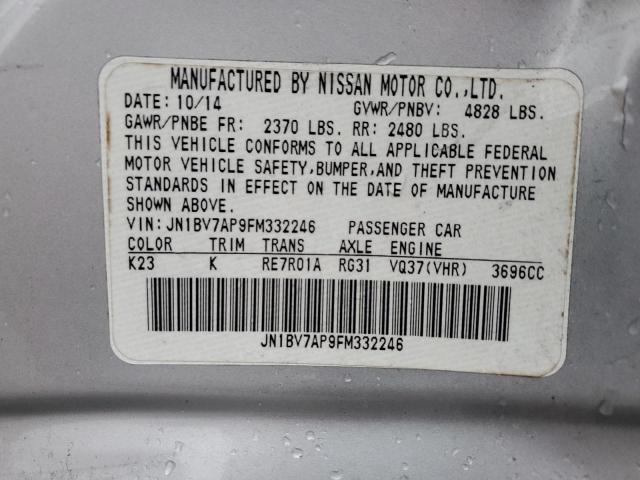 JN1BV7AP9FM332246 Infiniti Q50 BASE