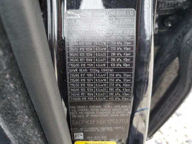 SADFK2FX6K1Z52703 Jaguar E-Pace