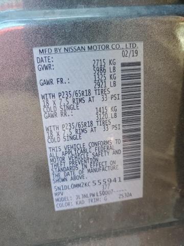5N1DL0MM2KC555941 Infiniti QX60 LUXE