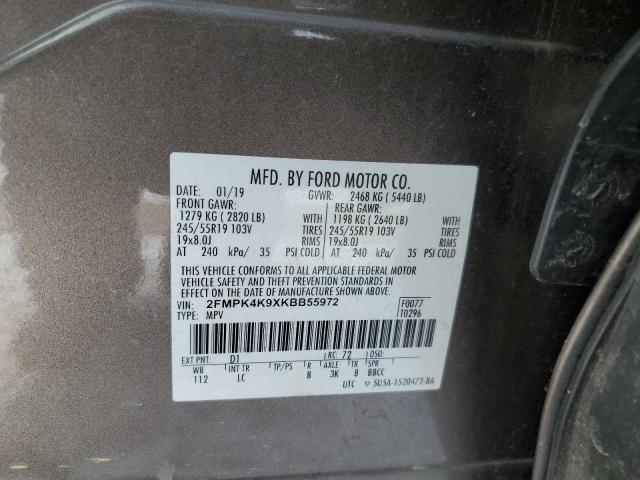 2FMPK4K9XKBB55972 Ford Edge Titanium