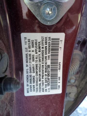 19XZE4F10KE017388 Honda Insight Lx