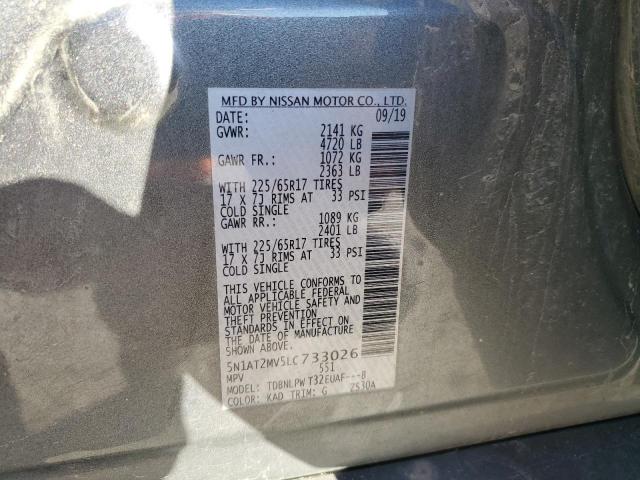 5N1AT2MV5LC733026 Nissan ROGUE S