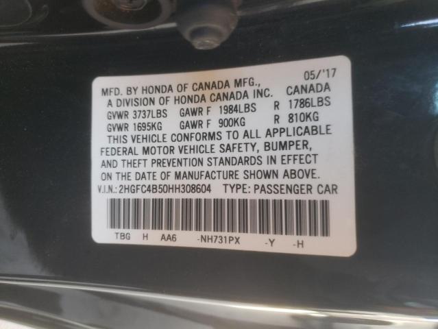 2HGFC4B50HH308604 Honda Civic Lx