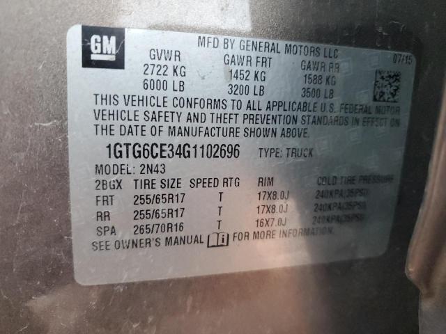 1GTG6CE34G1102696 GMC CANYON SLE