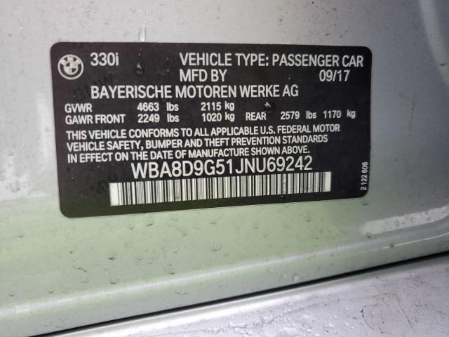 WBA8D9G51JNU69242 BMW 330 XI