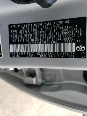 5YFEPMAE1NP369367 Toyota COROLLA LE