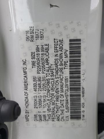5J6RM4H97GL091051 Honda Cr-v Touring