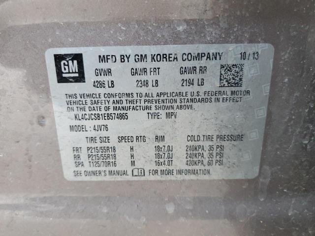 KL4CJCSB1EB574865 Buick Encore