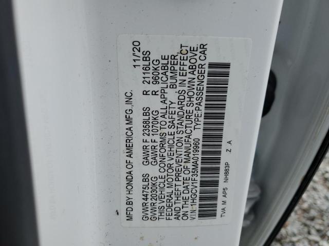 1HGCV1F35MA019960 Honda Accord Sport