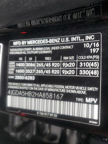 4JGDA5HB2HA858167 Mercedes-Benz Gle 350 4matic