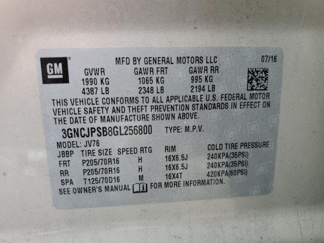 3GNCJPSB8GL256800 Chevrolet TRAX 1LT