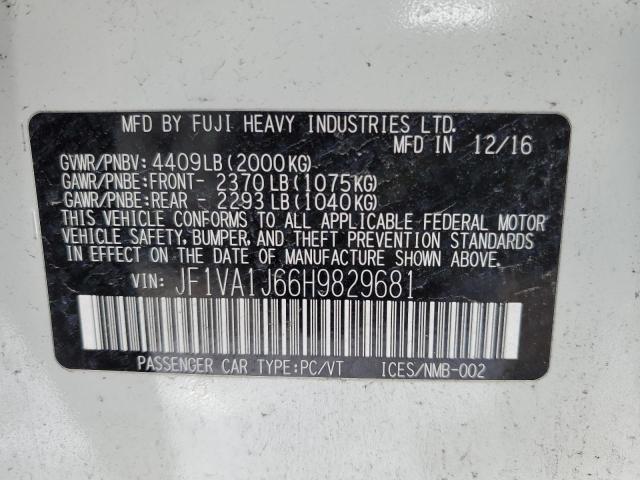 JF1VA1J66H9829681 Subaru Wrx Limited