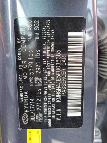 KMHGN4JE5FU038385 Hyundai Genesis 3.8l