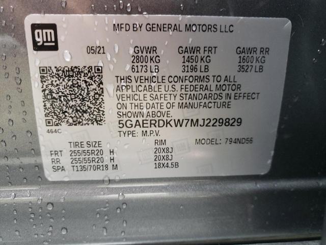 5GAERDKW7MJ229829 Buick Enclave Avenir