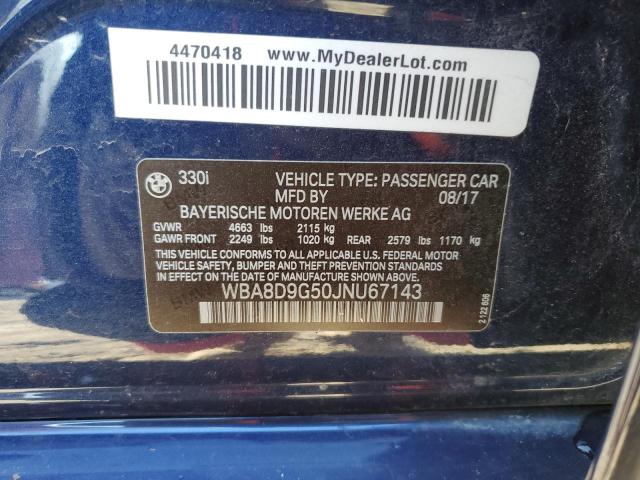WBA8D9G50JNU67143 BMW 330 XI
