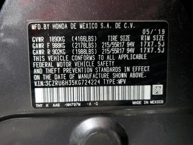 3CZRU6H35KG724224 Honda HR-V LX