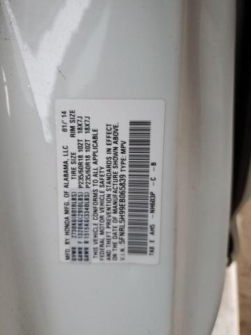 5FNRL5H99EB065839 Honda Odyssey Touring