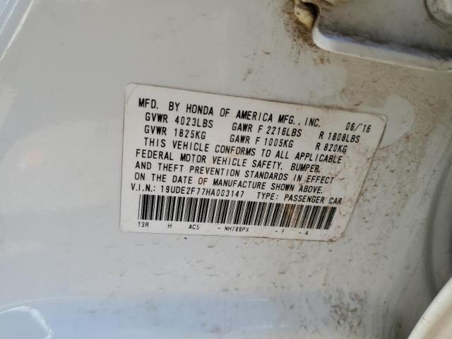 19UDE2F77HA003147 Acura k24v7