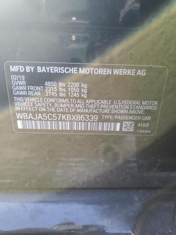 WBAJA5C57KBX86339 BMW 530 I