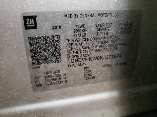 1GNEVHKW8KJ271674 Chevrolet Traverse Lt