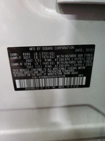 4S4WMARDXN3414138 Subaru Ascent Touring