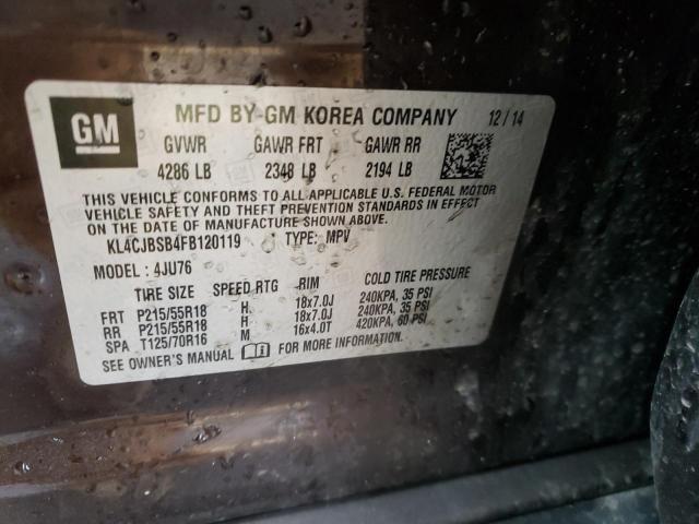 KL4CJBSB4FB120119 Buick Encore Convenience