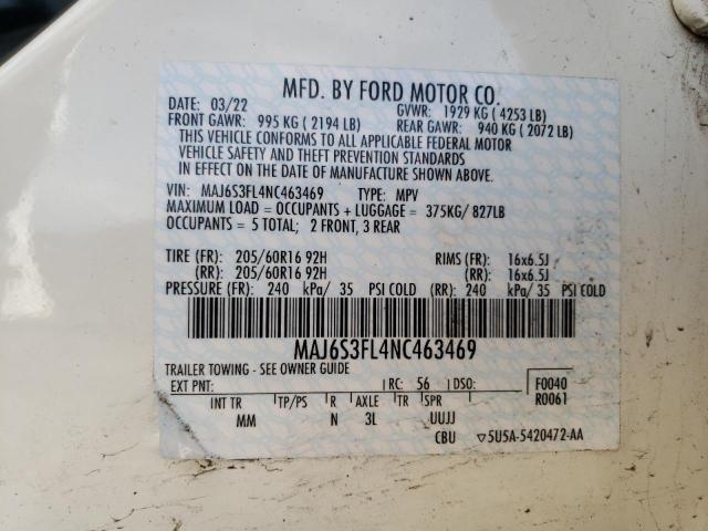 MAJ6S3FL4NC463469 Ford ECOSPORT S
