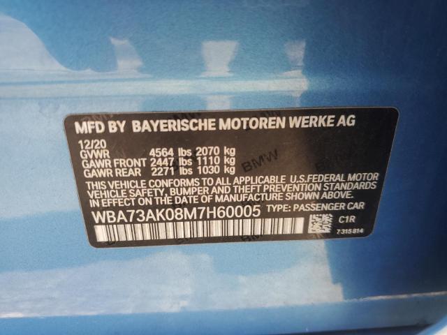 WBA73AK08M7H60005 BMW 228XI