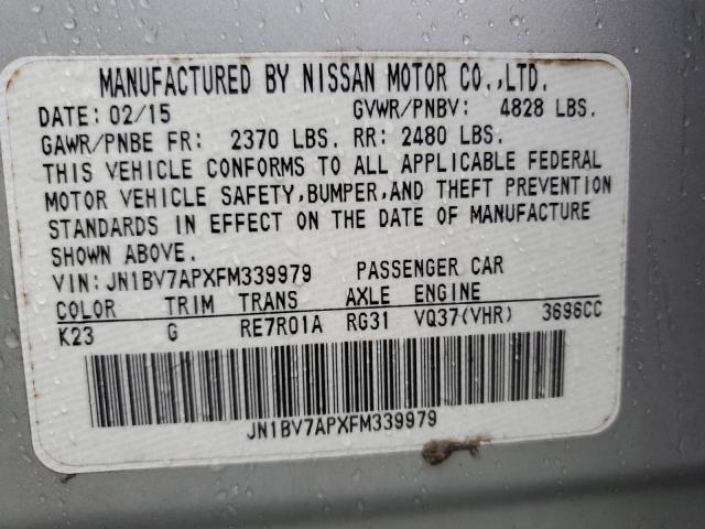 JN1BV7APXFM339979 Infiniti Q50 BASE