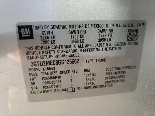 3GTU2MEC8GG135562 GMC Sierra K1500 Sle
