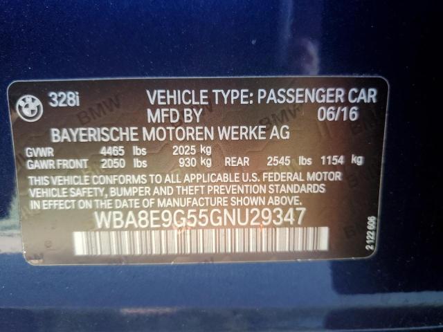 WBA8E9G55GNU29347 BMW 328 I Sulev