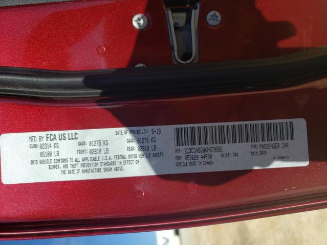 2C3CDXBG8KH670581 Dodge Charger Sxt