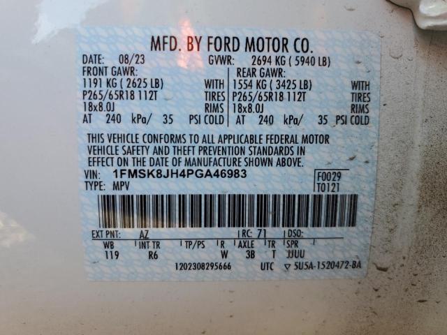 1FMSK8JH4PGA46983 Ford Explorer Timberline
