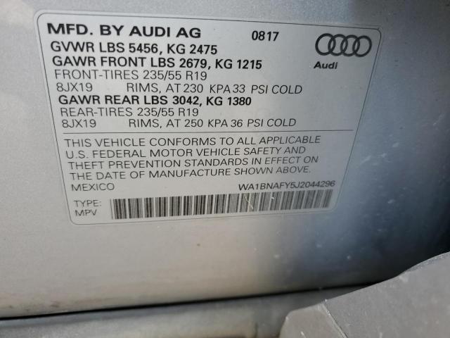 WA1BNAFY5J2044296 Audi Q5 Premium Plus
