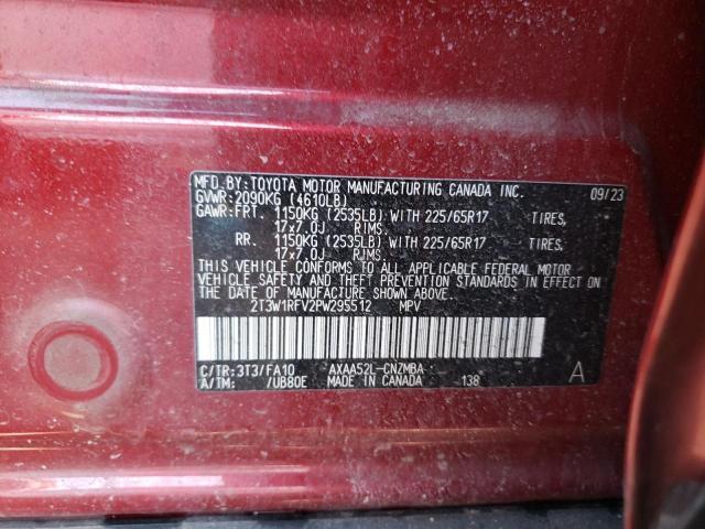 2T3W1RFV2PW295512 Toyota Rav4 Xle