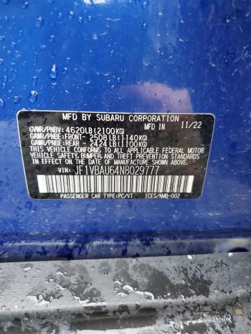 JF1VBAU64N8029777 Subaru WRX GT