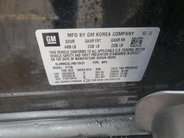 KL4MMGSL1NB119431 Buick Encore Gx Essence