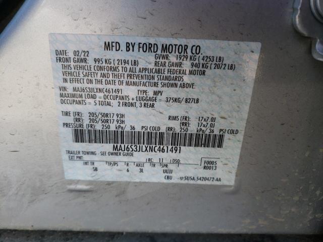 MAJ6S3JLXNC461491 Ford Ecosport Ses