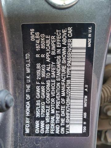 SHHFK7H28HU204768 Honda Civic Lx